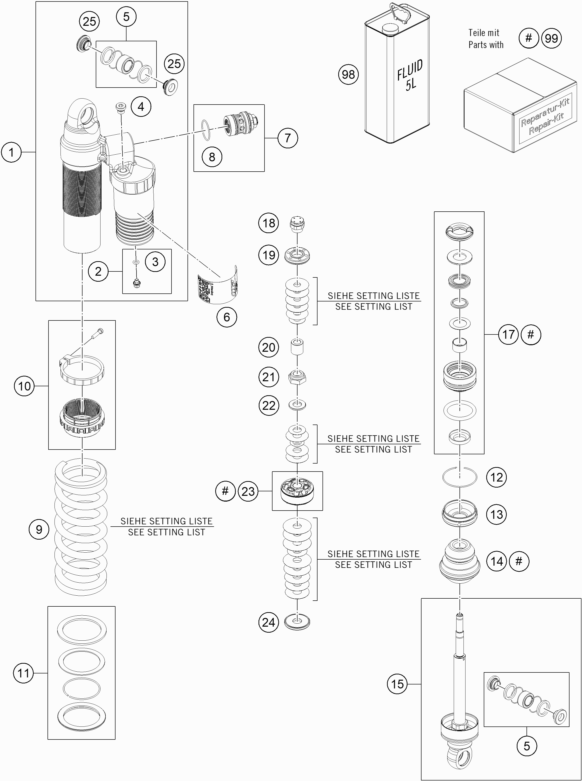 SHOCK ABSORBER DISASSEMBLED