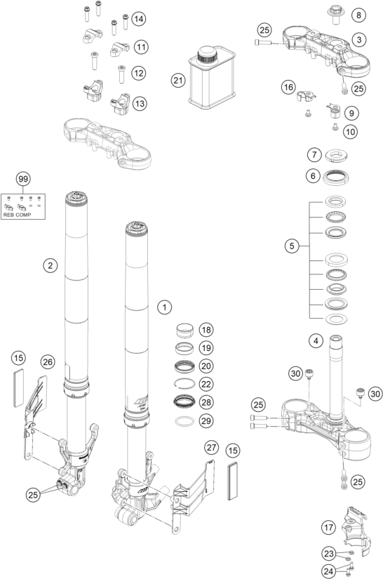 FRONT FORK TRIPLE CLAMP