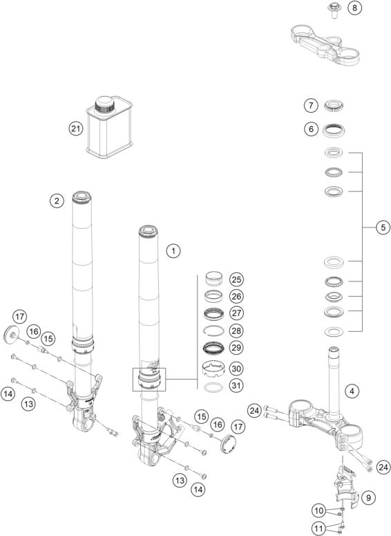 (image for) FRONT FORK TRIPLE CLAMP