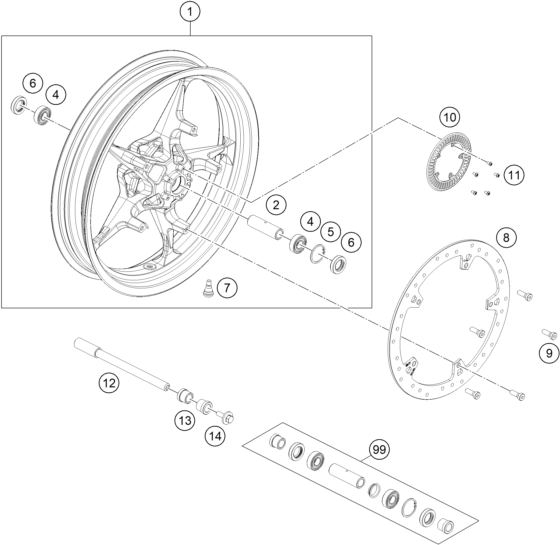 FRONT WHEEL (image for) FRONT WHEEL